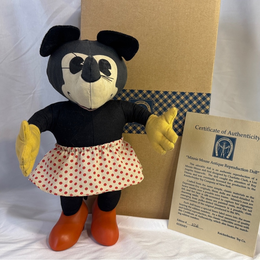 Disney Minnie Mouse Reproduction Doll - Black, White, Red, Orange